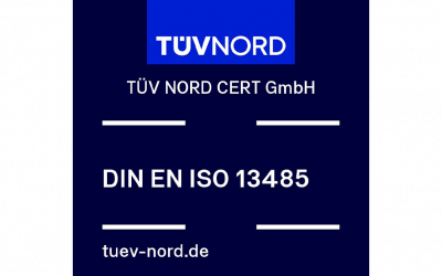 Zertifikat DIN EN ISO 13485 vom TÜV Nord